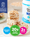 Orgain Plant-Based Protein Powder + Oatmilk, Vanilla Bean, 20g of Vegan Protein, 2g of Sugar, Made from Organic Oats, No Dairy or Soy, Non-GMO, 1lb