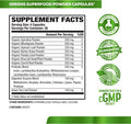 Green Surge Green Superfood Capsules Keto Friendly Greens Supplement w/Spirulina Wheat Barley Grass Organic Greens Plus Probiotics Digestive Enzymes 120 Veggie Pills
