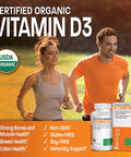 Bronson Vitamin D3 5000 IU Certified Organic Vitamin D Supplement, Non-GMO, USDA Certified, 90 Tablets