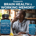 Antarctic Krill Oil and Triple-Strength Omega 3 Fish Oil Bundle, 1250 mg Krill Oil & 2,200 mg Fish Oil Per Serving Providing Omega 3 EPA and DHA