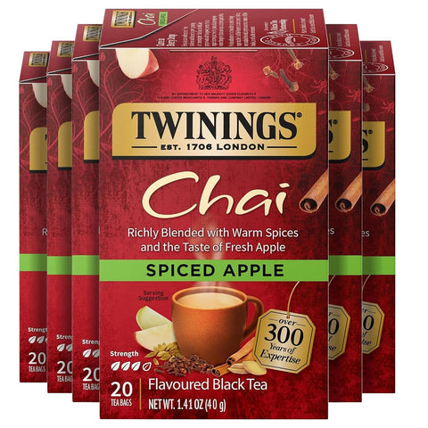 Twinings Lemon & Ginger, Caffeine-Free Herbal Tea Bags, 100 CT Box (1 Pack) | Spicy & Tangy, Ginger, Lemon Peel, Lemongrass, Blackberry Leaves, Soothe Digestion, 100 Foil Lined Individually Wrapped Bags