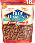 Blue Diamond Almonds Honey Roasted Snack Almonds, Party Salty Snack, Plant-Based Protein and Fiber, After School Snacks, Events, Holidays and Lunch, 16Oz, 1 Pound (Pack of 1)