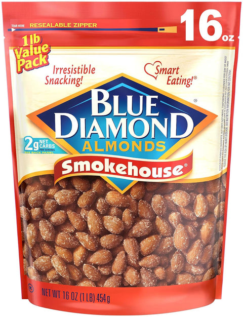 Blue Diamond Almonds Honey Roasted Snack Almonds, Party Salty Snack, Plant-Based Protein and Fiber, After School Snacks, Events, Holidays and Lunch, 16Oz, 1 Pound (Pack of 1)