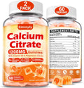 Calcium Citrate Supplement Gummies For Adult - Sugar Calcium Citrate 1200 Mg With Magnesium 300 Mg & Vitamin D3 - Organic Chewable Calcium Supplements For Women & Men