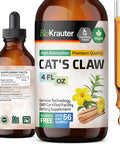 Bio Krauter Cats Claw Tincture - Vegan Cat'S Claw Supplement - Liquid Cats Claw Herb For Immune Support - Alcohol & Sugar Free Cats Claw Extract - Vegan Drops 4 Fl.Oz.