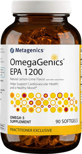 Metagenics OmegaGenics EPA 1200 Omega-3 Oil Daily Supplement to Support Cardiovascular Health & Healthy Mood 90 Count