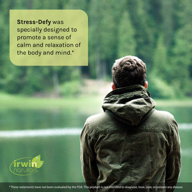 Irwin Naturals Stress-Defy - 84 Liquid Soft-Gels - Promotes Calmness & Relaxation - With Rhodiola & L-Theanine - 84 Servings