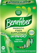 Benefiber On the Go Prebiotic GLP 1 Friendly Fiber Supplement Powder for Digestive Health Daily Fiber Unflavored 28 Sticks (3.92 Ounces)