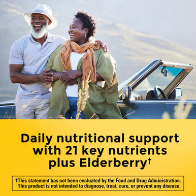 Nature Made Multi + Elderberry Capsules Multivitamin For Daily Immune Support One Per Day Multivitamin 60 Count