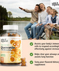 Wild & Organic Quercetin with Bromelain Gummies - Bromelain Quercetin Supplement for Immunity & Respiratory Function - Quercetin and Bromelain Gummy - 60 Pear-Flavored Chews