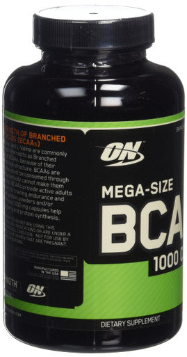 Optimum Nutrition Instantized Mega Size Bcaa 1000 Caps Branched Chain Essential Amino Acids Capsules 1000Mg 200 Capsules