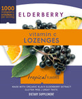 Natures Way Sambucus Elderberry Lozenges, 1000 mg Vitamin C Per Serving, Tropical Flavor, 24 Count