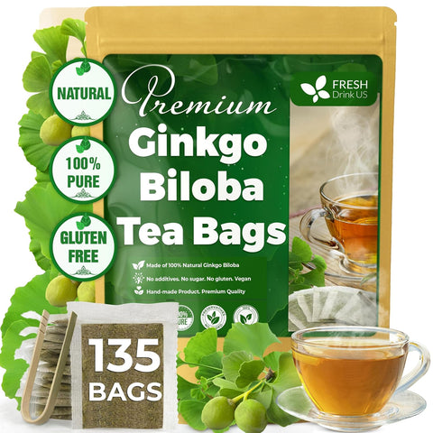 FreshDrinkUS, Premium 50 Mulberry Leaf Tea Bags, 100% Natural & Pure from Mulberry Leaves. Herbal Tea. Made with Natural Material Tea Bags. No Sugar, No Caffeine, No Gluten, Vegan.