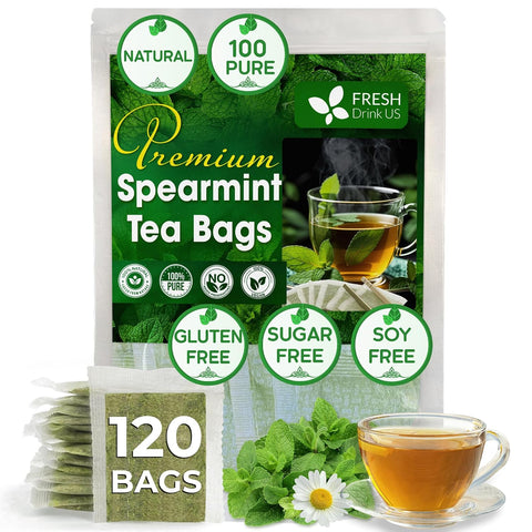 FreshDrinkUS, Premium 75 Mulberry Leaf Tea Bags, 100% Natural & Pure from Mulberry Leaves. Loose Leaf Herbal Tea. Made with Natural Material Tea Bags. No Sugar, No Caffeine, No Gluten, Vegan.