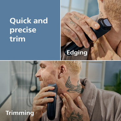 Norelco Philips 100% Waterproof Beard Trimmer 3000 Series With Self-Sharpening Blades 40 Adjustable Beard Trimmer Length Settings & Two Lift&Trim Combs Usb Charging Bt3620/40