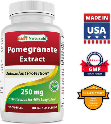 Best Naturals Pomegranate Extract 250 mg 250 Capsules