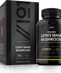Organic Lion's Mane Mushroom 2100mg | 50% Polysaccharides | Made with BioPerineAÃƒâ€šÃ‚Â® | High Strength Hericium Erinaceus Extract | Non-GMO, Gluten , Halal, 90 Vegan Capsules