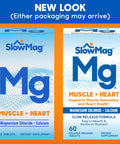 Slow-Mag Slowmag Muscle Heart Magnesium Chloride With Calcium Supplement To Support Muscle Relaxation Occasional Muscle Cramping & Heart Health High Absorption 60 Count