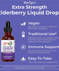 MaryRuth Organics Herbal Supplement Drop | for Immune Support | Pack of 1 | Elderberry | Syrup | Extra Strength | Black Liquid | USDA | Vegan | Non-GMO | Gluten Free | 60 Servings