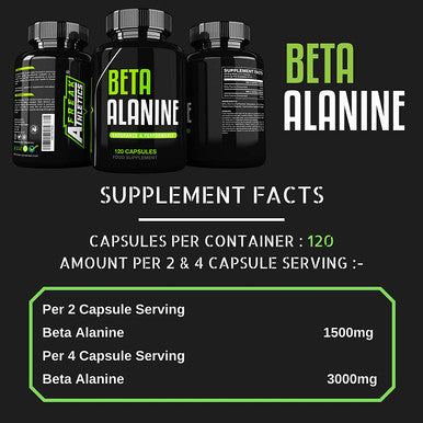 Beta Alanine 750mg Capsules by Freak Athletics - 120 Capsules Premium Beta Alanine Supplement UK Made Suitable for Men & Women