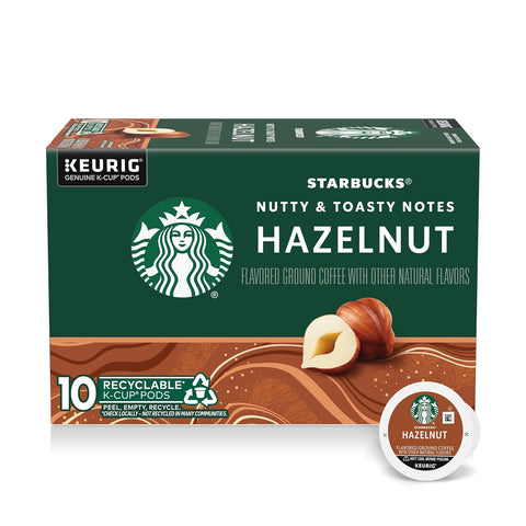 Starbucks K-Cup Coffee Pods, Caramel Naturally Flavored Coffee For Keurig Brewers, 100% Arabica, 1 Box (22 Pods)