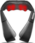 Shiatsu Neck And Back Massager With Heat,Electric Deep Tissue Kneading Neck And Shoulder Massage,Best Gifts For Women Men Mom Dad Mothers Fathers Day Birthday Gift