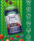 Nature'S Truth Zinc Gummies For Adults 50 Mg 60 Count Vegan, Non-Gmo & Gluten Extra Strength Supplement Mixed Berry Flavor