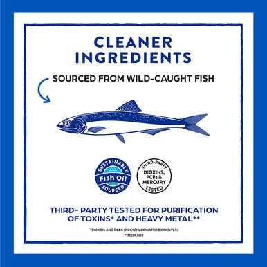 Orgain Omega3 Fish Oil Supplement 1240mg High EPA DHA 1130mg Sustainably sourced from WildCaught Fish 45 Day Supply 90 Softgels