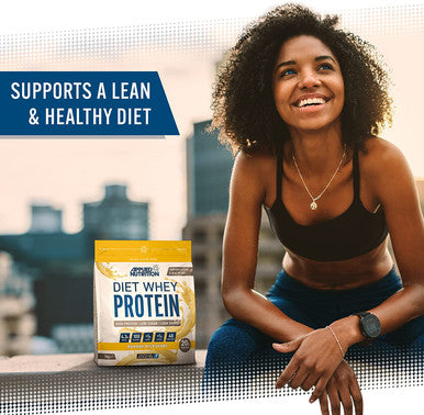 Applied Nutrition Diet Whey Protein Powder High Protein Low Carb Low Sugar Weight Loss with CLA L Carnitine Green Tea High PhD Supplement 1kg - 40 Servings (Banana Milkshake)
