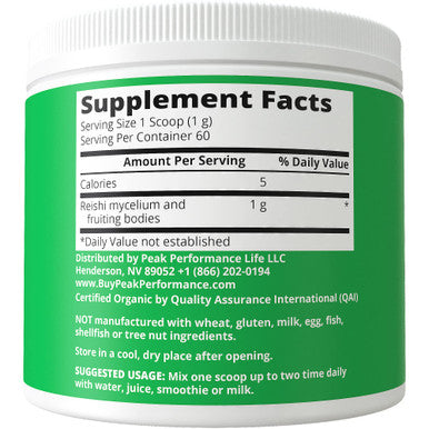 Organic Reishi Mushroom Powder - Usa Grown Made With Organic Reishi Mushrooms. Vegan Supplement For Immunity Support. Naturally