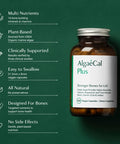 ALGAECAL Plus - Calcium Supplement for Women & Men - Natural Organic Red Algae with Vitamin D3 & K2, Magnesium and 13 Trace Minerals for Bone Health, Easy to Swallow 120 Veggie Caps
