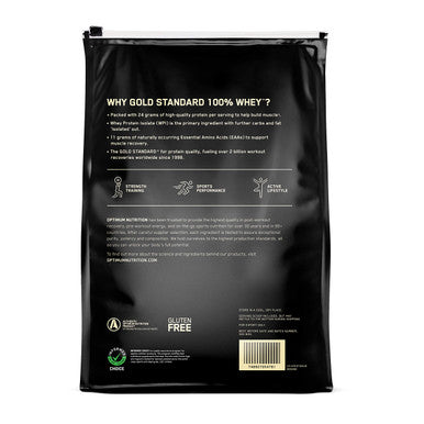 Optimum Nutrition (On) Gold Standard 100% Whey Protein Powder For Muscle Support & Recovery Primary Source Whey Protein Isolate Vanilla Ice Cream 10 Lbs