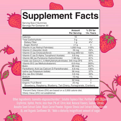 Maryruth Organics Multivitamin for Women 14+ | Women's Multivitamin Gummies | Immune Support Daily Women's Multivitamin | Skin Health | Gummy Vitamins for Women | Sugar | Vegan | Non-GMO | 60 Count
