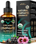 NUTRAHARMONY Usda Organic Lymphatic Drainage Supplement - Ecea | Elderberry | Dandelion | Rosehip | Cleavers | Calendula | Burdock - Made In Usa - Lymph System Drops - Immune Support, Cleanse & Detox, 2 Fl Oz