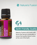 Nature s Fusions Clary Sage 100% Pure and Essential Oils 15 mL