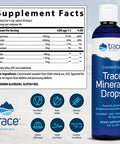 Trace Minerals ConcenTrace Drops 72+ Minerals Ionic Liquid Magnesium, Chloride, Potassium Low Sodium Energy Electrolytes Hydration 288 Day Supply 8 fl oz (Pack of 3)