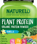 NATURELO Plant Protein Powder, Vanilla, 22g Protein - Non-GMO, Vegan, No Gluten, Dairy, or Soy - No Artificial Flavors, Synthetic Coloring, Preservatives, or Additives - 20 Servings