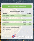 Healthspan Ayurvedic Fenugreek Tablets | 90 Tablets | 500mg Seed Extract Per Tablet | Added Chromium & Zinc | Maintain Blood Sugar Levels | Vegan