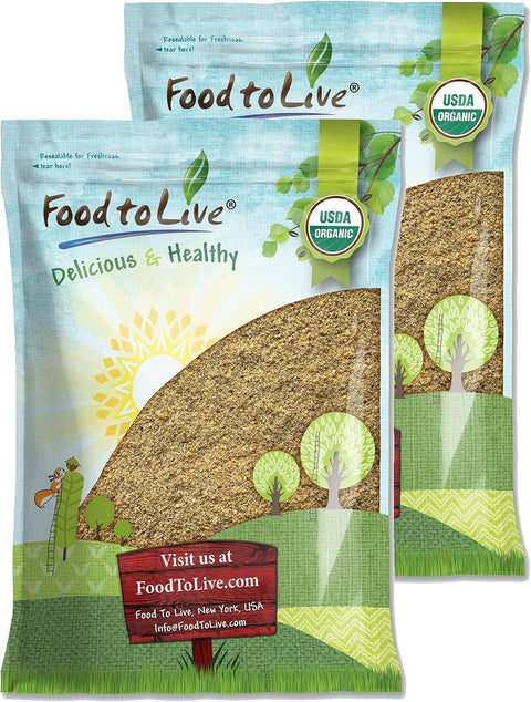 Food to Live Organic Omega Power Flax and Chia Seeds Blend, 8 Oz Cold-Milled from Whole Seeds, Non-GMO, Vegan, Kosher, Bulk. Rich in Omega 3 Fatty Acids. Perfect for Smoothies and Shakes