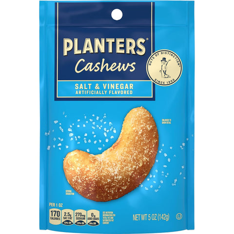 PLANTERS Cashews Cinnamon & Brown Sugar - Trail Mix Snack Pack - Snacks with Cinnamon & Brown Sugar, Snack Pack, Party Trail Mix, 5 Oz Bag