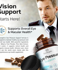 Sunergetic Premium Eye Pressure Support Supplement - Eye Pressure Supplement with Saffron Lutein Zeaxanthin Bilberry & Pine Bark - Supports Ocular Health & Overall Vision - 30 Count