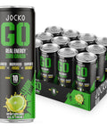 Jocko GO Energy Drink - Keto, Vitamin B12, Vitamin B6, Electrolytes, L Theanine, Magnesium- Energy Boost, Sugar Free Nootropic Monk Fruit Blend - 12 Pack (Pink Lemonade)