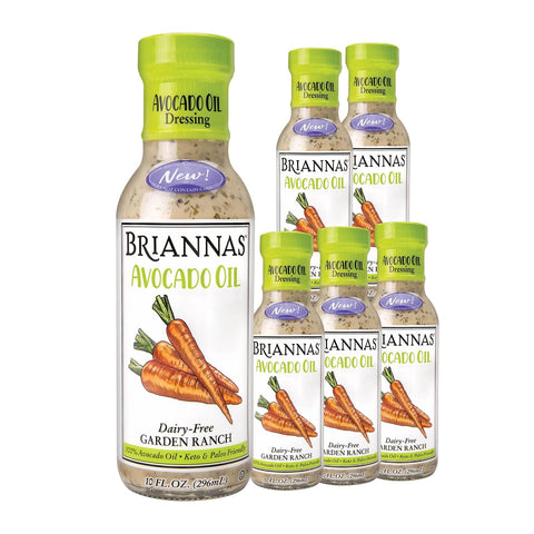 BRIANNAS - Avocado Oil Balsamic Vinaigrette Dressing - Nutrient Rich, Keto Friendly, Vegan Salad Dressing made with 100% Avocado Oil - 10 oz. Bottle