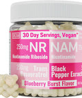 Shizam Nicotinamide Riboside Nr Nam Resveratrol Gummies, 1000Mg Nad+ Nad + Plus Nrf2 Activator Booster W Pure Niacinamide Vitamins B3 Capsules Pills Powder Supplements Alt Nda Regenerator 500Mg