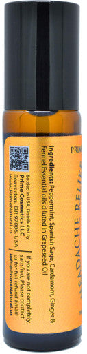 PRIME NATURAL Headache Relief Essential Oil Roll On 10Ml