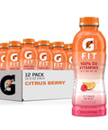 Gatorade Fit Electrolyte Beverage, Healthy Real Hydration, Watermelon Strawberry, 16.9.oz Bottles (12 Pack)
