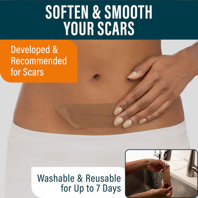 Nuvadermis Silicone Scar Sheets Extra Long Medical-Grade Scar Sheets For C-Section, Tummy Tuck, Keloid, And Surgical Scars Reusable And Effective Pack Of 4 Medium Tone