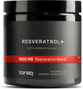 Toniiq 1600Mg Resveratrol Blend - Ultra High Purity And 3Rd Party Tested - With Mct Oil For Added Bioavailability - Optimal Nad Supplement