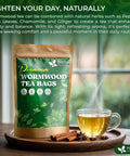 FreshDrinkUS, Premium 50 Mulberry Leaf Tea Bags, 100% Natural & Pure from Mulberry Leaves. Herbal Tea. Made with Natural Material Tea Bags. No Sugar, No Caffeine, No Gluten, Vegan.
