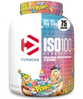 Dymatize ISO100 Whey Protein Powder Isolate Birthday Cake 25g of Protein 5 Pound 55g BCAAs Less Than 120 Cal Gluten Free 1g Fat 1g Sugar 2g Carb (75 Servings)